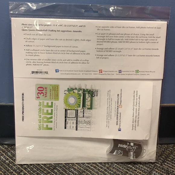 Scrapbook Canvas Panel Kit - New Sealed in Package by Quick Quotes Scrapbook Co - Picture 3 of 6